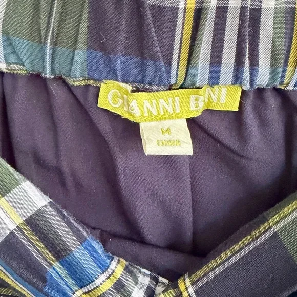 Gianni Bini Asymmetrical Plaid Midi Skirt in Blue & Green, SZ M NWOT - Picture 8 of 9